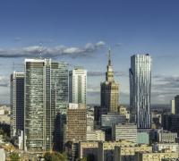 wieżowce w centrum Warszawy