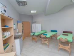 Sala do szkoleń w zakresie masażu mieszcząca się w Piotrkowie Trybunalskim w budynku TEB przy ulicy Polnej