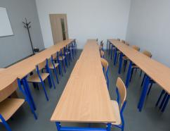 Sala szkoleniowa dla maksymalnie 22 osób, znajdująca się w budynku TEB przy ulicy Słowackiego w Wałbrzychu
